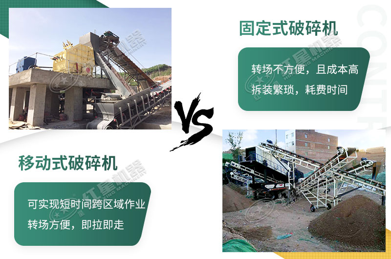 流動粉碎石機，可以隨時轉(zhuǎn)場停車生產(chǎn)的破碎生產(chǎn)線